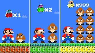 Super Mario Bros. but Double Cherry Powerups Make Double Everything  Game Animation