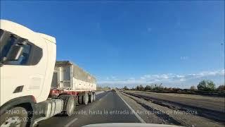 Ingresando desde el norte a Mendoza por la RN40 desde Lavalle hasta el ingreso al  Aeropuerto