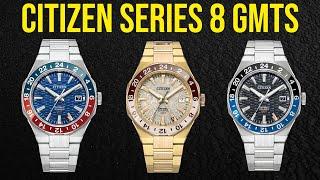 CITIZEN Series 8 880 Automatic - Flyer  Traveler GMTs Integrated Bracelet Sports Watches