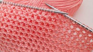 Easy summer two needle knitting pattern with mercerized yarn 