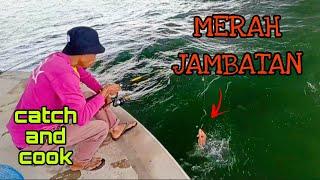 #EP925 Buah Mula Dia Bagi Merah - mancing bawah jambatan Pulau Pinang