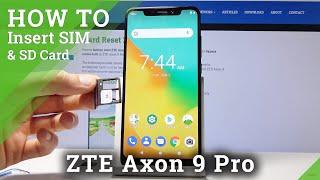 How to Insert Nano SIM Card to ZTE Axon 9 Pro – Input Micro SD Card