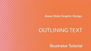 Illustrator Outlining Text