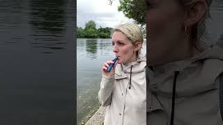 Girl does mad vape tricks