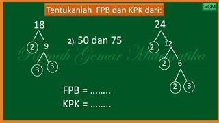 FPB dan KPK Metode Pohon Faktor #fpbdankpk