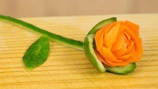 How to Make a Carrot Rose Garnish