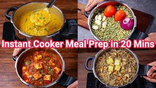 Instant Cooker Meal Combo in 20 Mins  Paneer & Sprouts Curry with Pulao & Khichdi Meal in Cooker