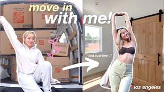 MOVE IN WITH ME ALONE IN LA  apartment tour shopping unpacking building furniture + more