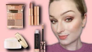 GRWM USING NEW IN MAKEUP 2021 CHARLOTTE TILBURY LAURA MERCIER AND ABH