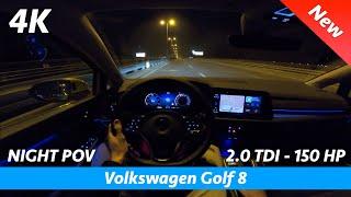 Volkswagen Golf 8 - Nacht POV Probefahrt und Bewertung in 4K  LED Matrix Scheinwerfer 0 - 100 kmh