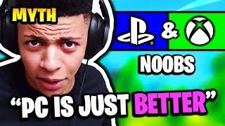 MYTH TALKS ABOUT PC vs PS4 vs XBOX  Fortnite Daily Funny Moments Ep.140