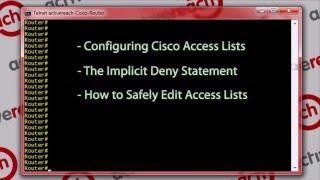 Editing Cisco Access Lists