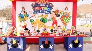 Decoracion del circo de Mickey Mouse- todo para fiestas con Recreolandia