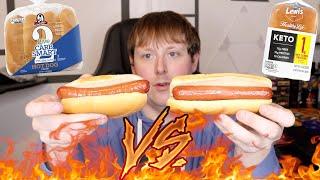 Keto Bun Taste Off  Aunt Millies vs Lewis Bakery #Keto #HotDogs