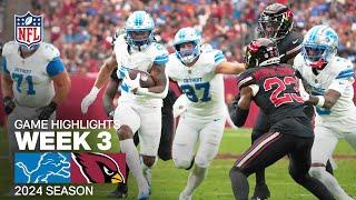 Detroit Lions vs. Arizona Cardinals Game Highlights  NFL Season 2024 Week 3