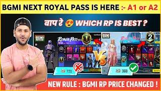 NEW RULES  Bgmi Next Royal Pass  A1 vs A2 Rp Comparison  Rp Price Change  Bgmi New Royale Pass