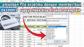 CARA  MEMBERIKAN PASSWORD PADA SHEET DI EXCEL