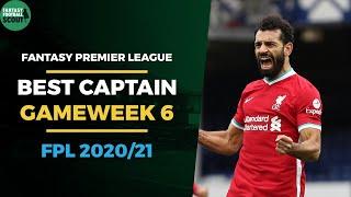 BEST FPL CAPTAIN GAMEWEEK 6?  FANTASY PREMIER LEAGUE TIPS 202021