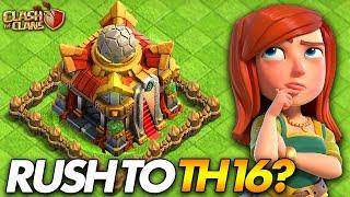 Should You Rush to Town Hall 16?  Clash of Clans