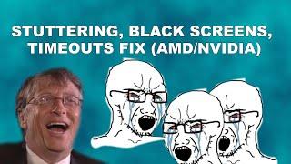 Microsoft is causing your stutters black screens and drivers timeouts AMDNVIDIA FIX