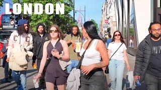 LONDON CITY TOUR  MAYFAIR -OXFORD STREET - MAY 2024  Central London Street Walk 4K