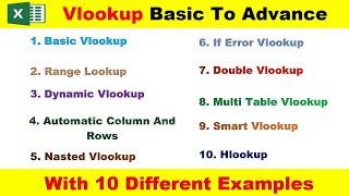 Ms Excel Vlookup Basic To Advance Complete Bangla Tutorial.. Vlookup In Ms Excel..