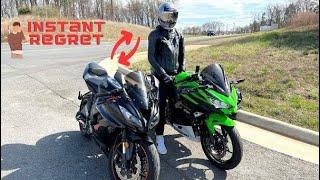 Ninja 400 Owner Rides a 600cc FIRST TIME EVER GONE WRONG