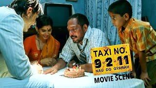 John Abraham Brings Nana Patekars Family Back On Their Birthday  Taxi No. 9211  Movie Scene