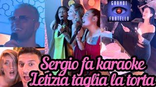 SERGIO e ANITA si lanciano nel karaoke. LETIZIA PETRIS taglia la torta e scarta i regali