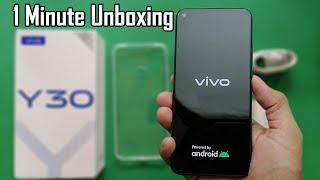 Vivo Y30 - Quick Unboxing in One Minute