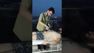 INCREDIBLE CHESTABDOMINAL AND ARM RELAXING MASSAGE - #shorts  #asmr #massage #satisfying #relaxing