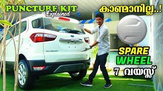 Ford Ecosport SE 2021 Malayalam Review  Puncture Repair Kit Working Explained  KASA VLOGS 