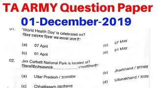 TA Army Question paperAnswer Key 01December2019 