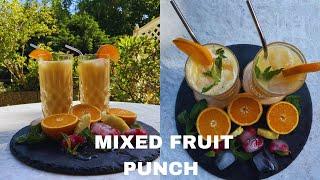 Mixed Fruit Punch Recipe How To Make Fruit Punch Recipe How to make Fancy Soft Drink Mocktail