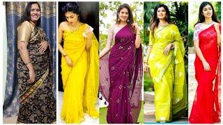 Latest Saree Design 2023  Designer Silk Sarees  Silk Saree Ideas  Silk Sarees #saree #sarees