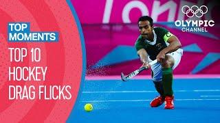 Top 10 Mens Hockey Drag Flicks at the Olympics  Top Moments