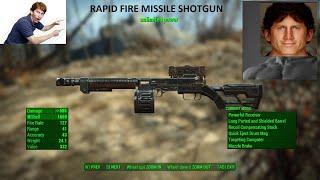 Fallout 4 how to make a rapid fire missile launcher shotgun insane glitched weapon