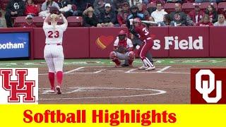 Houston vs #2 Oklahoma Softball Game 2 Highlights April 20 2024