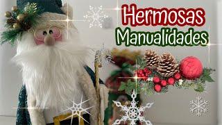 LINDAS MANUALIDADES Navideñas   Ideas recicladas Navideñas  DIY home decor  Navidad 2024