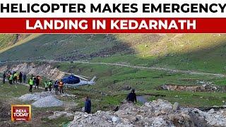 CCTV Videos Of Helicopter Hard Landing In Kedarnath Today Morning  India Today News