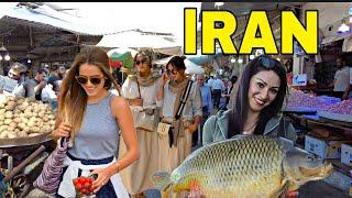 Walking in IRAN Street Market  Darvazeh Kazeroon Fresh Produce & Fish