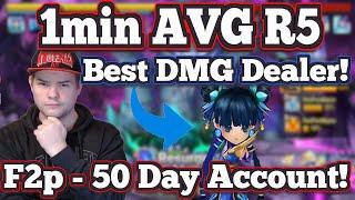 1min AVG Solo R5 - No Grinds Used F2p 50 Day Account - Summoners War