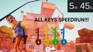 Hello Neighbor Act 3 All Keys Speedrun 545