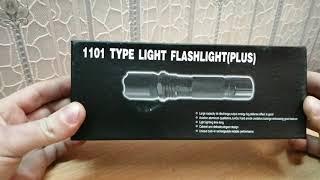 1101 type light flashlight plus  Обзор с разборкой  бюджетного фонарь шокер