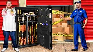 Found ILLEGAL WEAPONS In SAFE In Storage Unit FULL Of Money