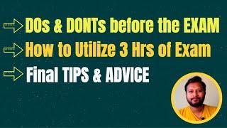 Final Tips & Advice  Dos and Donts  Best Way to Utilize 3 Hrs of Exam  CSIR NET Exam