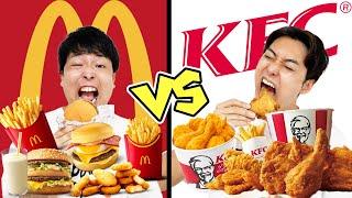 24時間マクドナルドとケンタッキーどっちが大量に食べ続けられるか！？