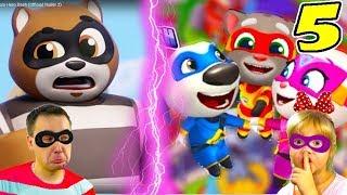 TALKING TOM CHASE HEROES Competition the Mission of the day SAVE GINGER Angela VS Tom FIGHT