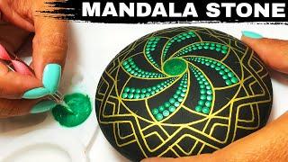 How to Mandala Stones Dot Art  Mandala for Beginners  Tutorial Rocks Painting #Mandala #dotart
