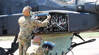 AH-64E Apache Guardian in Action Maintenance & Gunnery